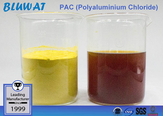 Coagulante amarillo del cloruro del polialuminio del PAC del polvo para la sustancia química del purificador del agua