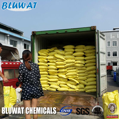 comprar Sustancias químicas de la purificación del agua del PAC el 30% del polvo de Yelllow para el tratamiento de aguas en Indonesia fabricación en línea