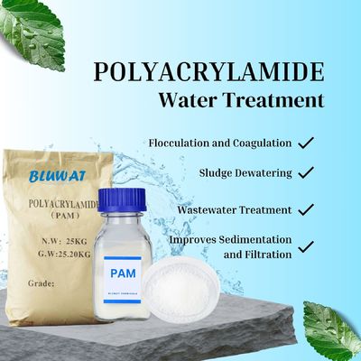 comprar Polyacrilamida aniónica catiónica no iónica PAM Polielectroluto para floculación y coagulación en el tratamiento del agua fabricación en línea