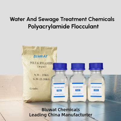comprar Polyacrylamide PAM Polyelectrolyte Agua y aguas residuales Tratamiento de productos químicos utilizados en la planta Stp fabricación en línea