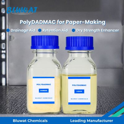 comprar PolyDADMAC para la Fabricación de Papel: Ayuda de Retención, Ayuda de Drenaje y Mejorador de Resistencia en Seco | Bluwat Chemicals fabricación en línea