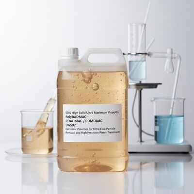 comprar Polímero de amonio cuaternario PolyDADMAC de viscosidad máxima de 50% para la eliminación de partículas ultrafinas en el tratamiento de agua de alta precisión fabricación en línea