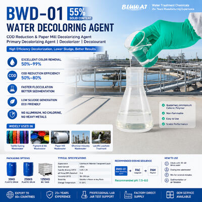 comprar Bwd-01 Reducción de bacalao y fábrica de papel Agente decolorante Agente decolorante primario Decolorante Decolorante Agente decolorante de agua fabricación en línea