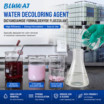 comprar Decolorante de aguas residuales dicandiamida formaldehído resina de sal de amonio para colorante directo Dispersión de colorante pigmento colorante eliminar colorante fabricación en línea