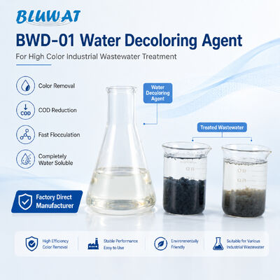 Comprar BWD-01 Agente decolorante de agua CAS 55295-98-2 para el tratamiento de aguas residuales industriales de alto color con un contenido sólido del 50% fabricación en línea