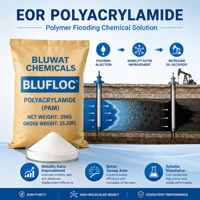 Comprar BLUFLOC Poliacrilamida aniónica 20 a 100 malla para la estabilización de fluidos de perforación de petróleo y gas fabricación en línea