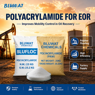 Comprar BLUFLOC grado de perforación de aceite de poliacrilamida con un contenido sólido del 89% para un rendimiento estable del sistema de barro fabricación en línea