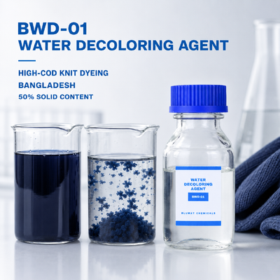 Comprar BWD-01 Agente decolorante de agua del 50% al 55% para efluentes de teñido de punto de alta COD en Bangladesh fabricación en línea