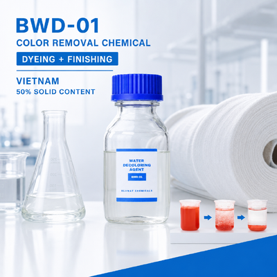 Comprar BWD-01 Químico de eliminación de color para teñido textil y acabado de aguas residuales en Vietnam fabricación en línea