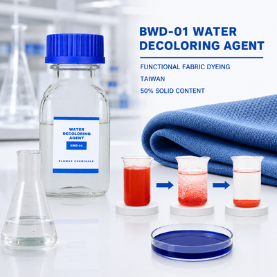 Comprar Agente decolorante de agua BWD-01 para aguas residuales de teñido de tejidos funcionales en Taiwán fabricación en línea