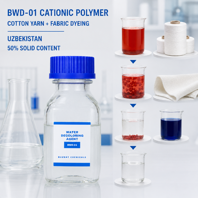 Comprar BWD-01 Polímero catiónico para teñir los aguas residuales de hilo de algodón y tejidos en Uzbekistán fabricación en línea