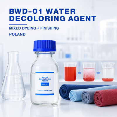 Comprar BWD-01 Agente decolorante para el agua con un contenido sólido del 50% y pH 3-6 para el tratamiento de aguas residuales textiles en Polonia fabricación en línea