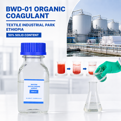 Comprar BWD-01 Coagulante orgánico para parques industriales textiles para teñir aguas residuales en Etiopía fabricación en línea