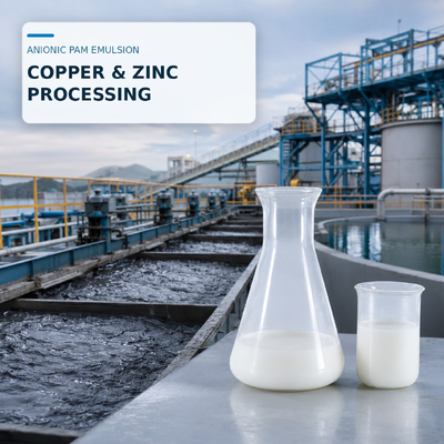 Comprar Emulsión de poliacrilamida aniónica para el procesamiento de minerales de cobre y zinc con un peso molecular muy alto en formulaciones a base de aceite y agua fabricación en línea
