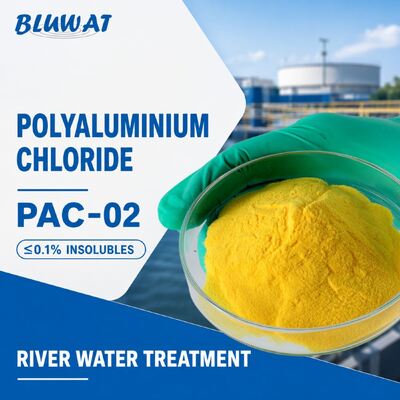 Comprar Cloruro de polialuminio secado por aspersión PAC-02 con 30% Mín. de Al2O3 y 0.1% Máx. de insolubles para tratamiento de agua de río fabricación en línea