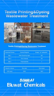 comprar Tratamiento de aguas residuales efluente del sulfato férrico del proceso de materia textil Bluwat fabricación en línea