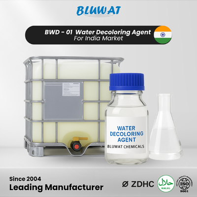 BWD‑01 Agente Decolorante de Agua para el Tratamiento de Efluentes de la Industria Textil, del Cuero y de Ingenios Azucareros en la India