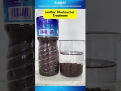 Prueba de tratamiento de aguas residuales de cuero.