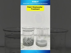 Prueba de descoloración de las aguas residuales de pintura.